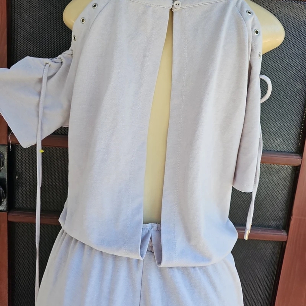 Essue Lavender Drawstring Romper - Picture 4 of 6